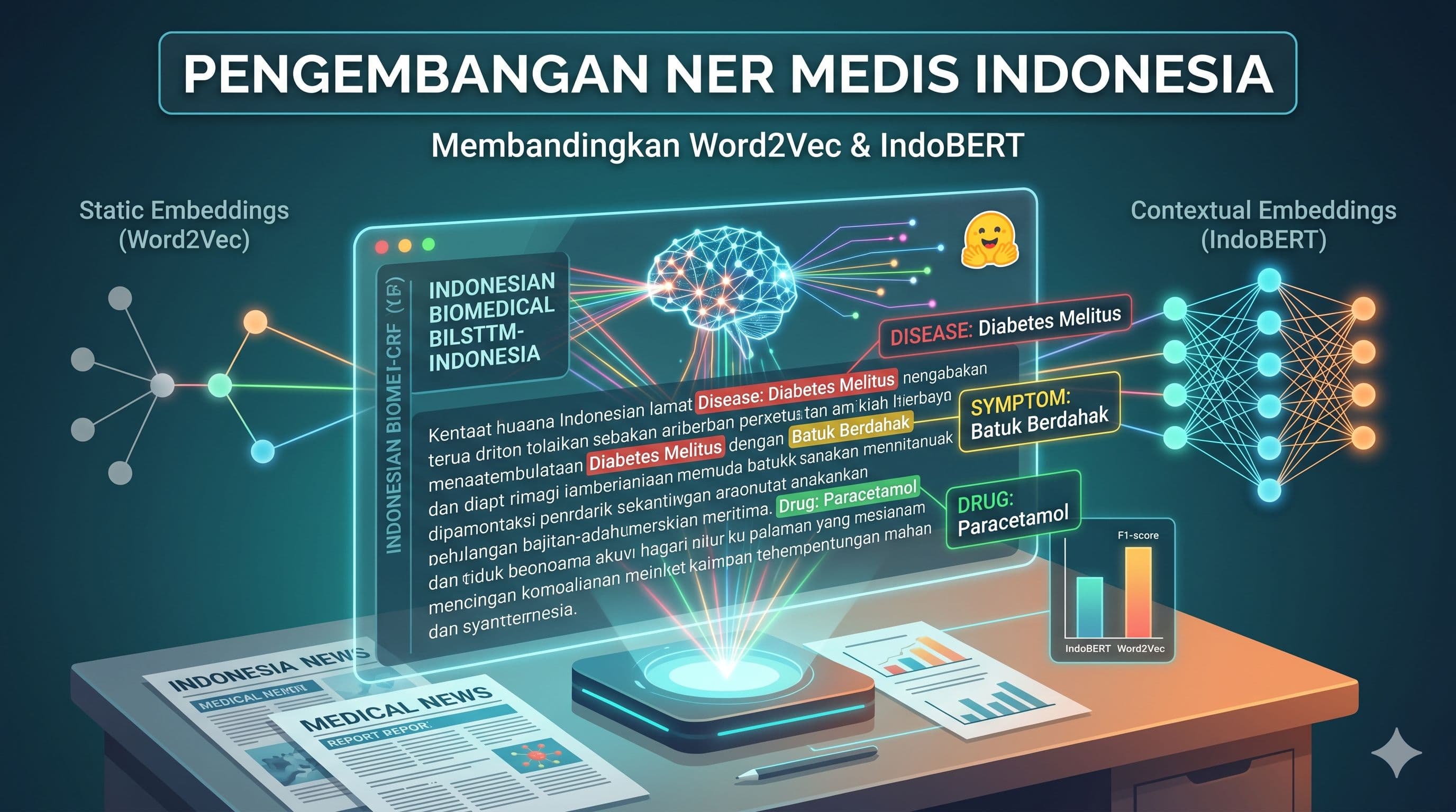 IndoBERT-BiLSTM-CRF: Indonesian Biomedical Named Entity Recognition